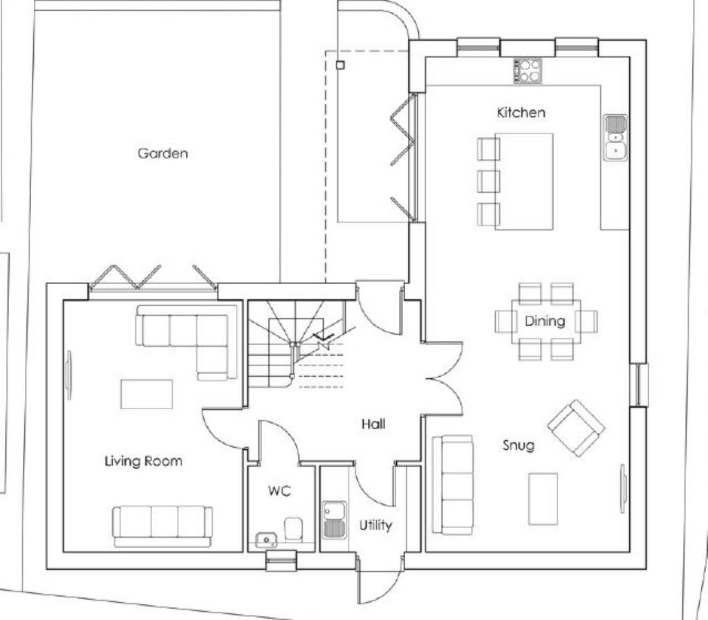 Lot: 43 - LAND WITH PLANNING CONSENT FOR DETACHED DWELLING - Proposed Ground Floor Plan